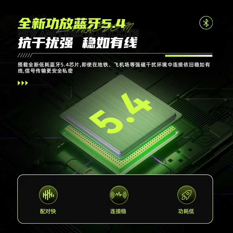 兰士顿骨传导耳机 蓝牙耳机真无线开放式不入耳 游泳运动跑步骑行IPX8级防水防尘耳机 BE17 黑色高清大图