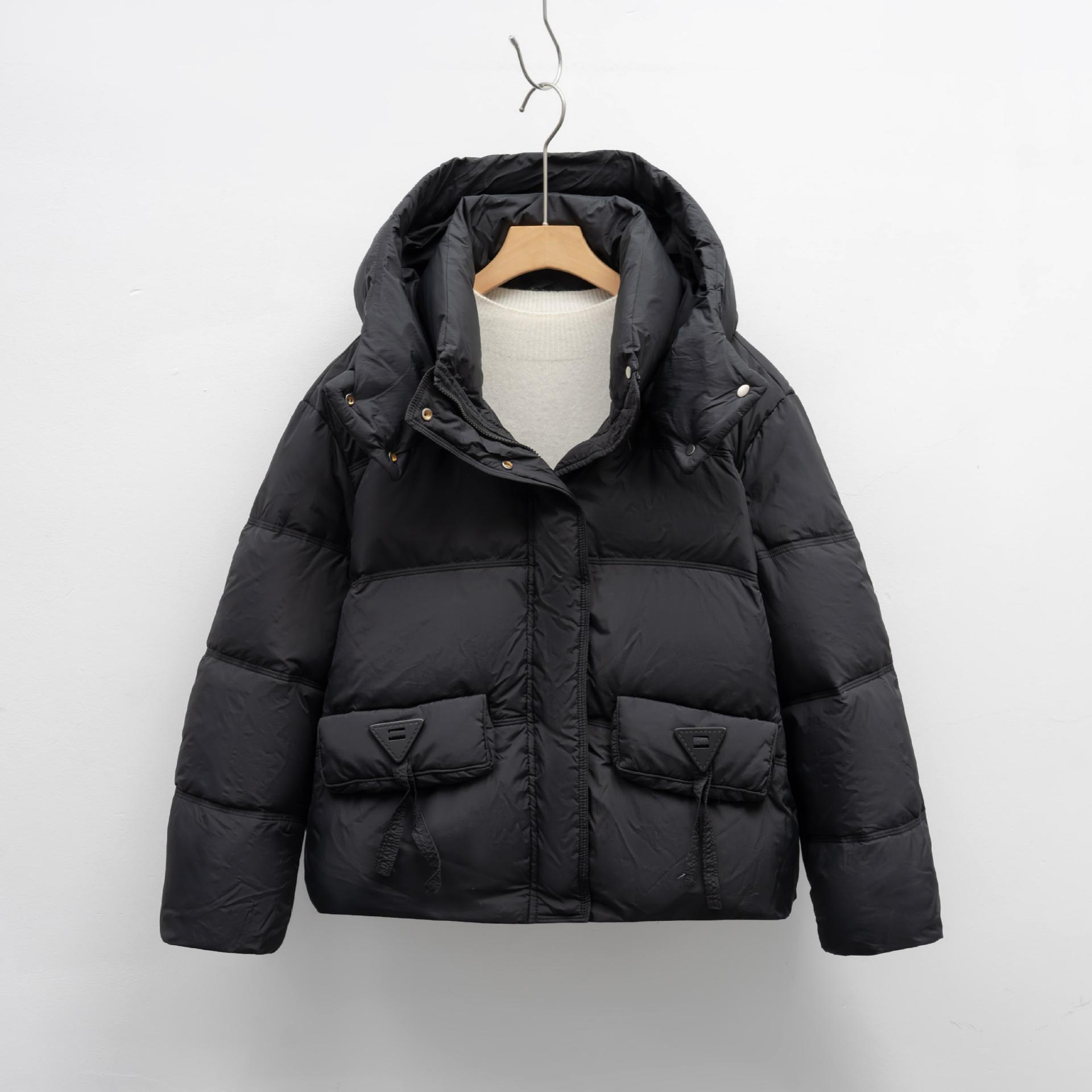 保暖面包服韩版加厚连帽上衣休闲百搭冬季外套羽绒服女高清大图