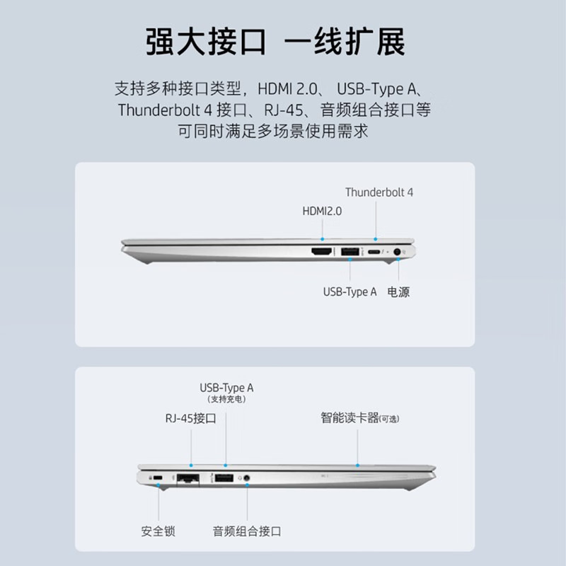 惠普(HP)Elitebook 630 G9 13.3英寸高性能商务办公定制学习本轻薄本笔记本电脑(i5-1235U 16G内存 1TB固态 续航强劲 支持快充 军标品质)