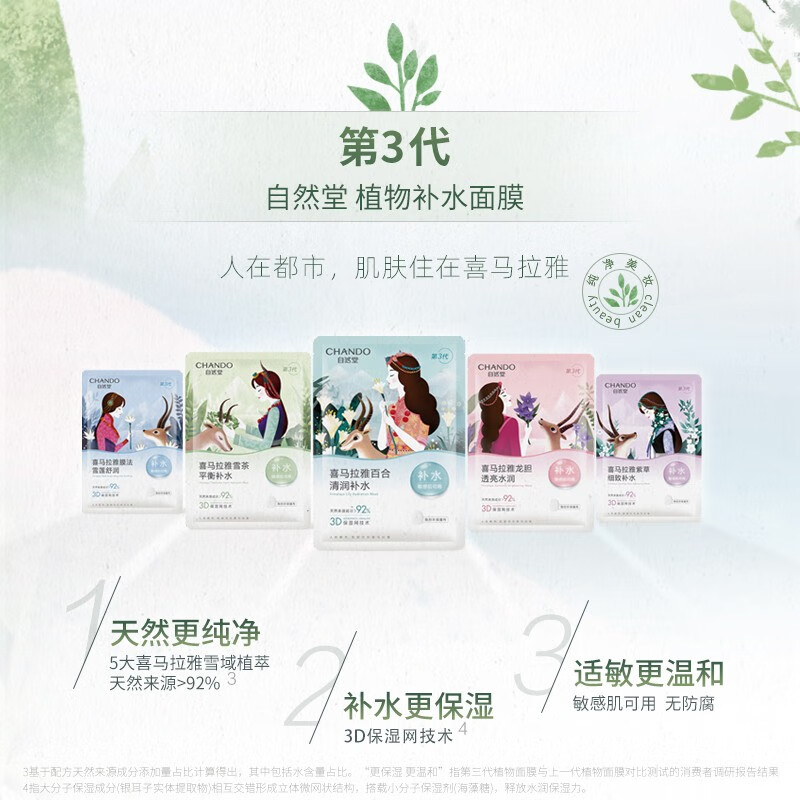自然堂(CHANDO)喜马拉雅面膜小王炸组合 ZHT-15XZW3高清大图
