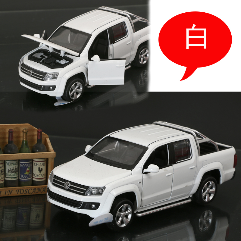 合金车模型福特F150皮卡大众运输车1:32开车3-12岁男孩玩具 89363简装红色皮卡