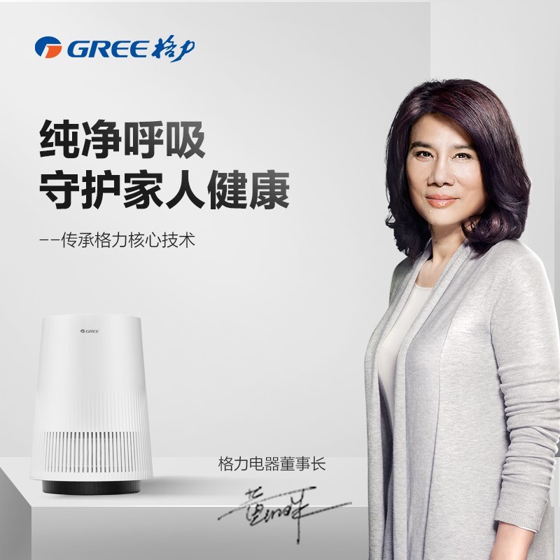 格力桌面空气净化器除PM2.5宠物专用20㎡以下低噪52分贝轻巧2.3kg空气质量显示高清大图