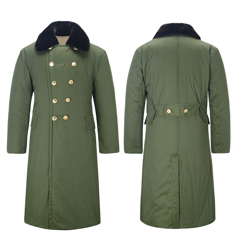 邦能之星军绿色棉大衣男士冬季加厚加长款劳保防寒保暖工作棉服军大衣东北大棉袄N312194 N312194 均码