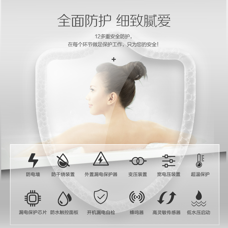 [商用即热]YORK约克即热式电热水器YK-F10恒温双模变频速热380v三相电淋浴机商用别墅大水量18KW高清大图