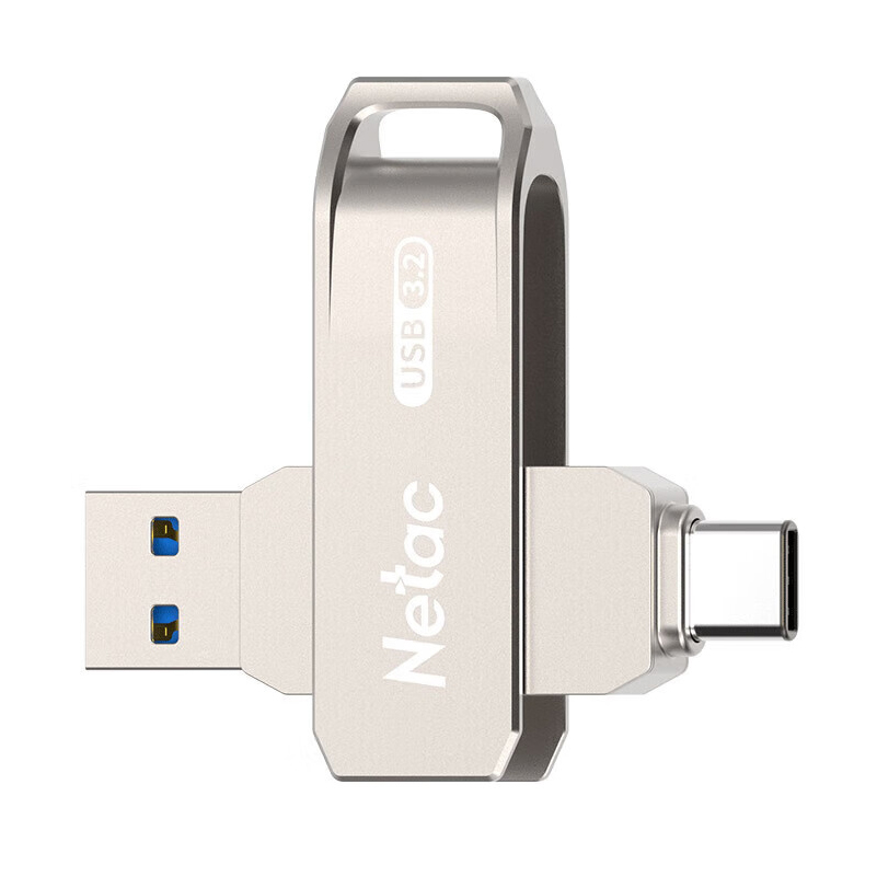 朗科(Netac) US15 多功能接口U盘 Type-C+USB3.2 256GB 银色(计价单位:个)高清大图