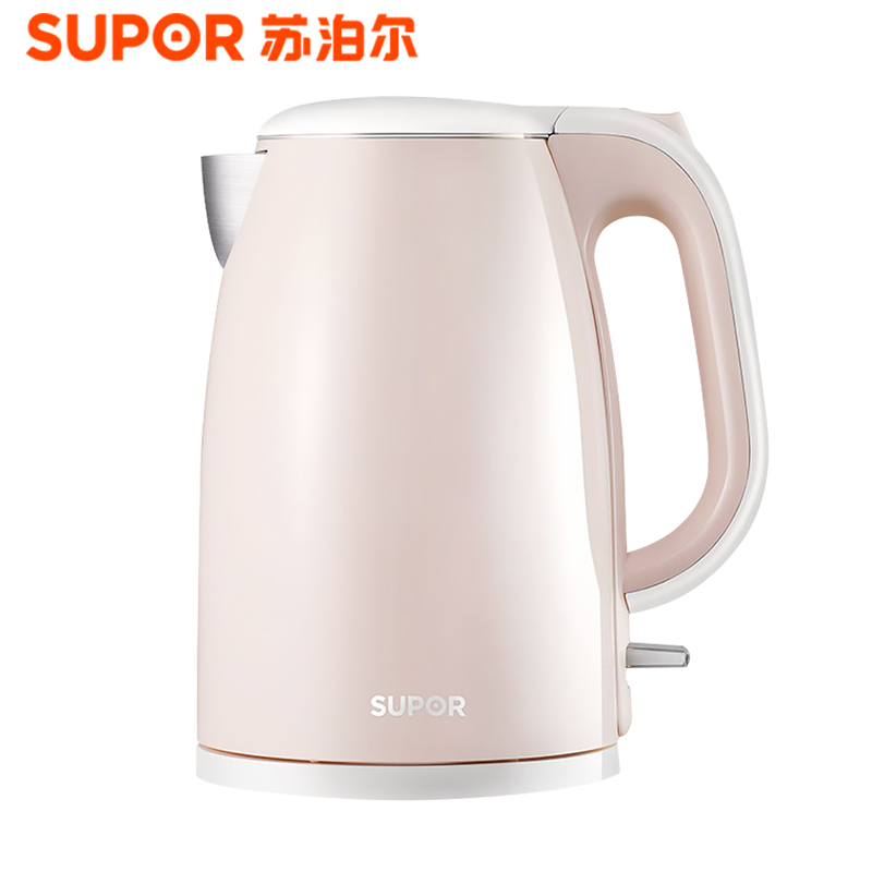 苏泊尔(SUPOR)电水壶SW-15T66A 1.5L 烧水壶家用 304不锈钢 自动断电 双层防烫STRIX温控器