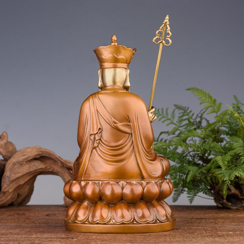 地藏佛像摆件 纯铜地藏菩萨禅杖坐莲供奉家用工艺品_84