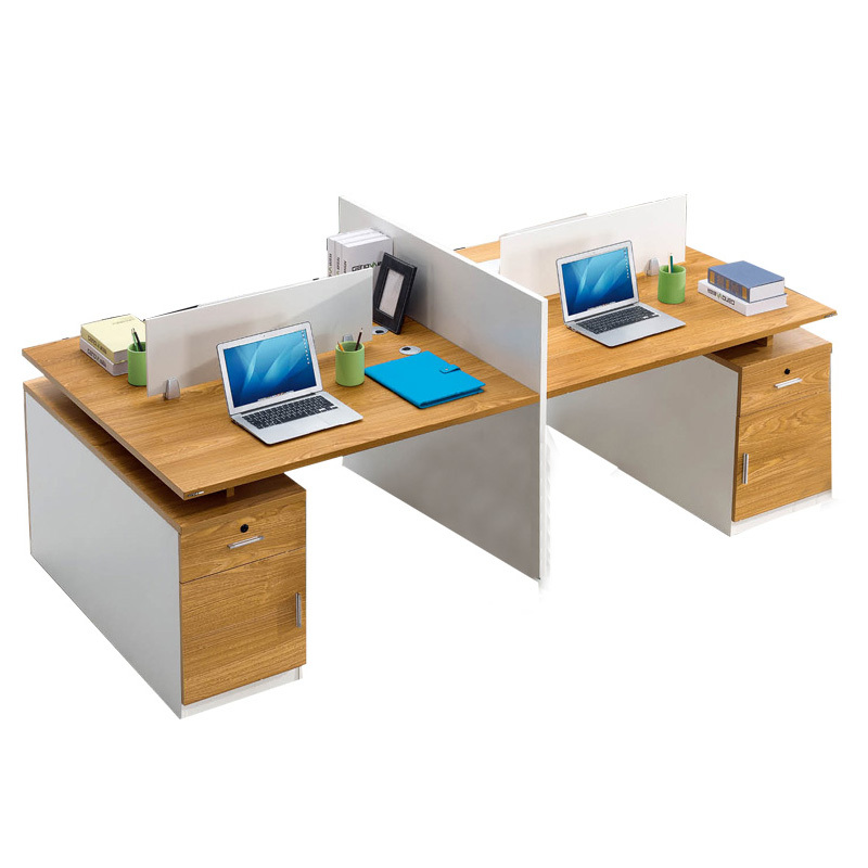 巴洛卡现代板式办公桌24米四人位办公桌电脑桌