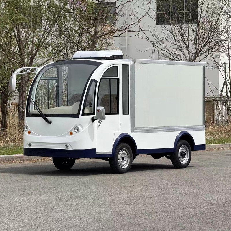 盛达飞 电动送餐车 四轮箱货送餐车 学校营区园区厂区场内景区工厂酒店厢式货车四轮送餐车 核载3T 高标版带升级液压尾板高清大图