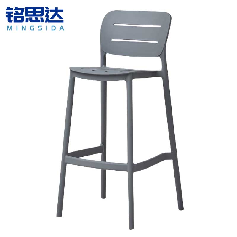 铭思达吧台椅塑料款把高清大图