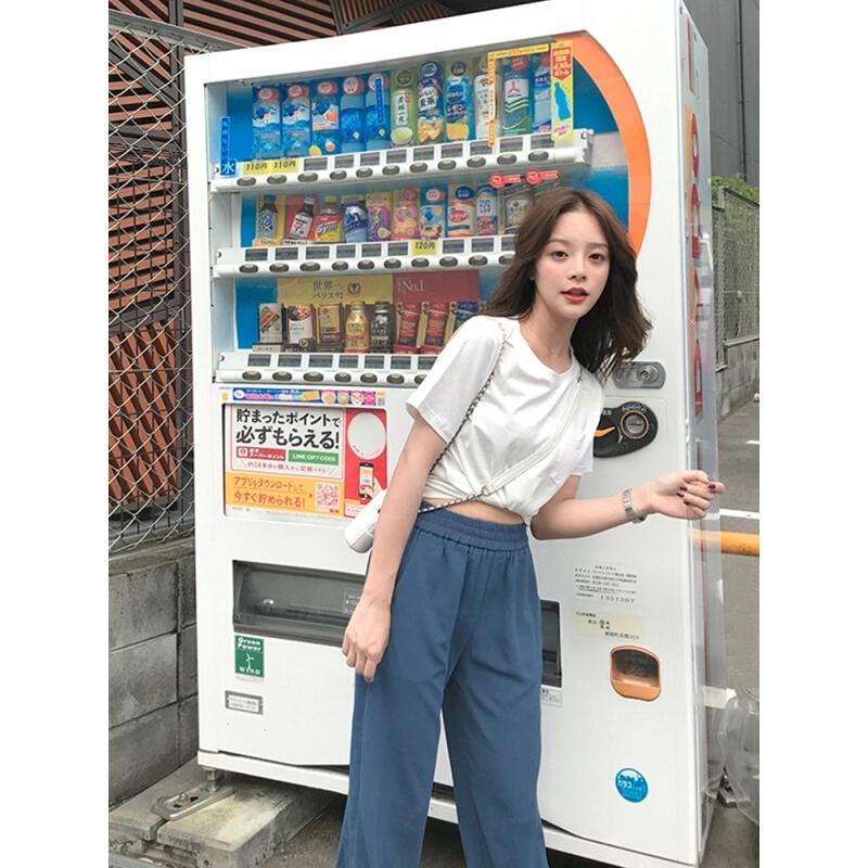 休闲高腰灯笼裤女夏2018新款学生宽松裤脚系带束脚裤薄款九分裤子