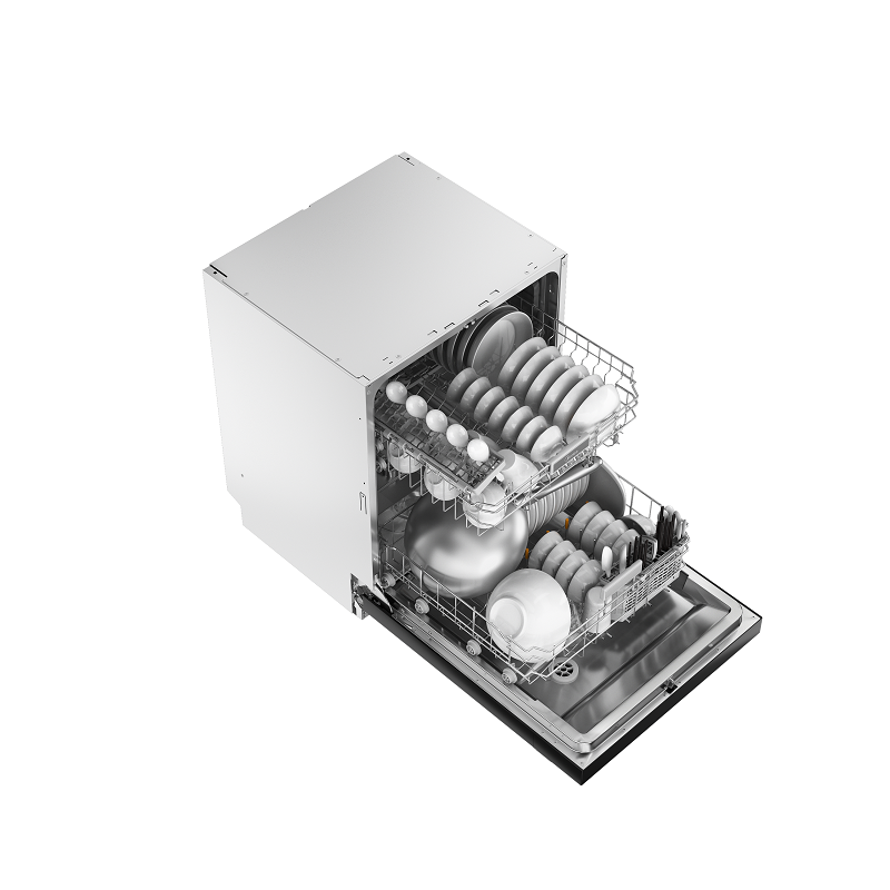 美的(Midea)14套家用嵌入式全自动洗碗机S55变频热风烘干Ag+抑菌四星级消毒除菌智能WIFI