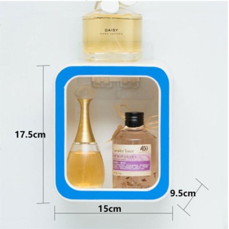 浴室置物架肥皂盒吸盘香皂无痕贴免打孔数字字母厕所卫生间收纳架 蓝色[0字]