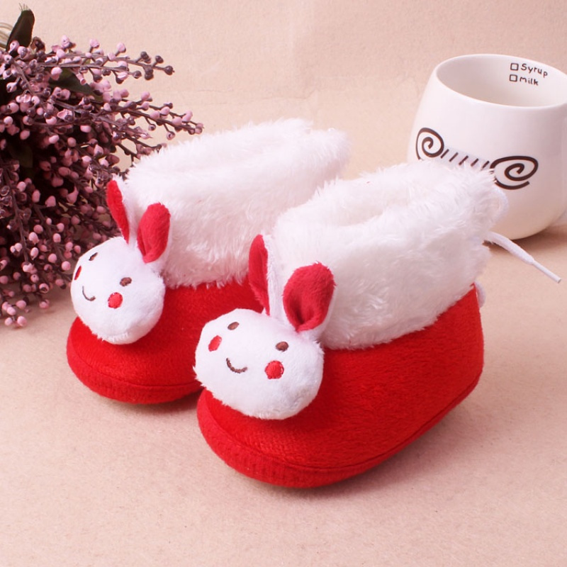 促销0612月新款婴儿棉鞋不鞋男女童鞋宝宝棉鞋可爱兔鞋婴儿学步鞋