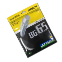 尤尼克斯YONEX羽毛球拍线BG-65耐用型直径0.7mm软性手感羽毛球线 单扎装