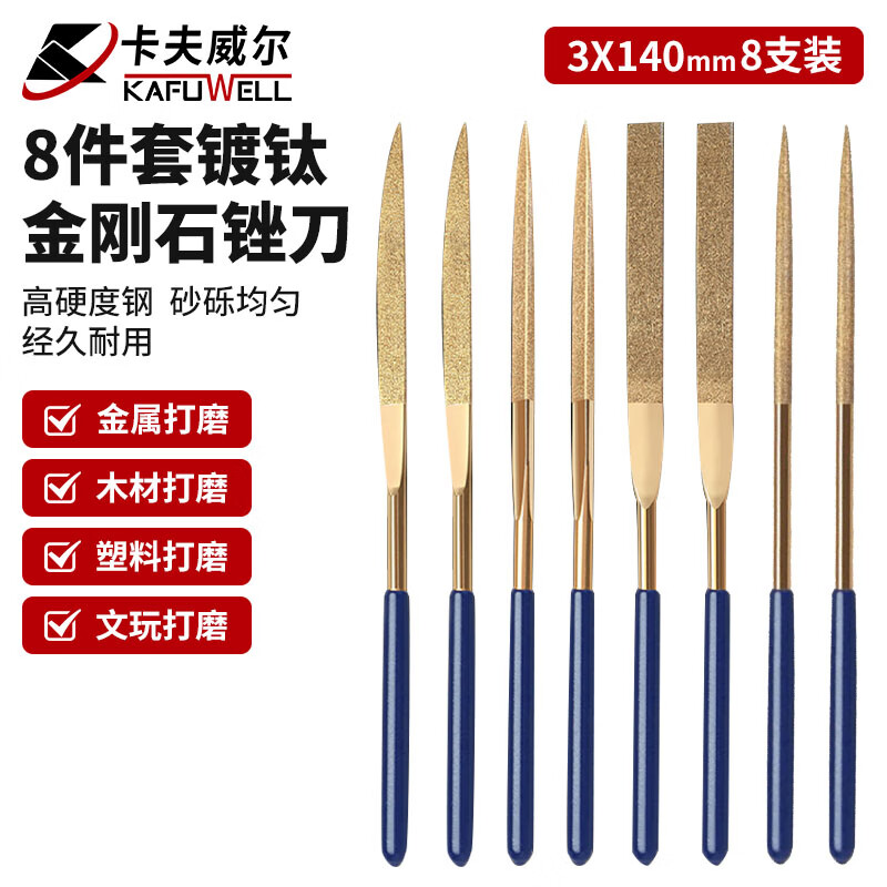 卡夫威尔专业级锉刀高精度金属打磨工具多功能防滑手柄耐用锋利高效修整高清大图