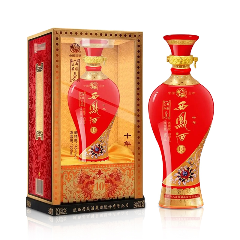 2012年产西凤酒 御赐三品10年 45度凤香型 老酒 500ml*6整箱清仓