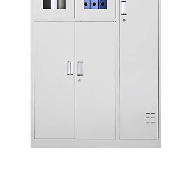 合祥源 五门更衣柜办公柜灰白色厚度0.8mm 970*420*1800mm/组高清大图