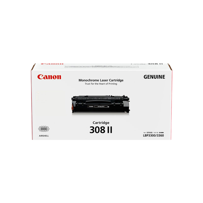 佳能(Canon)CRG-308 CRG-308 ll 黑色硒鼓 BK 高容量(适用于LBP3300 3360)高清大图