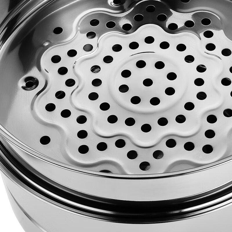 德世朗 博堡系列 “蒸功夫”两层多用不锈钢蒸锅26cmBDY-Z008B高清大图