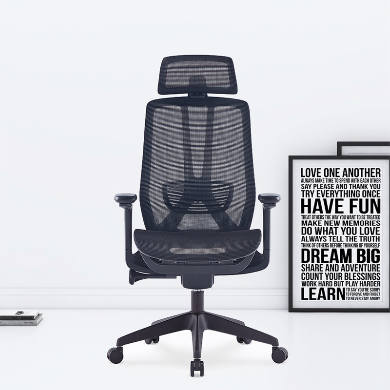 臻远ZY-7821 办公椅人体工学椅转椅电脑椅 黑色悬空网座高清大图