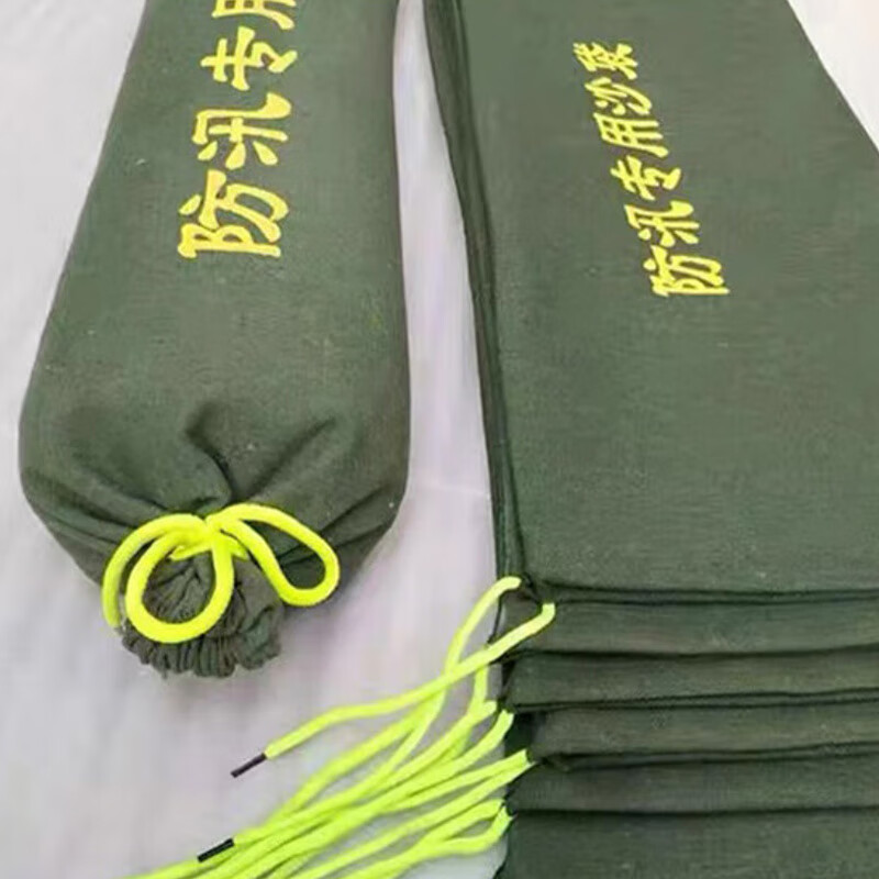 3M 防汛沙袋防洪地下室电梯井厂房车库挡水沙包有机硅抽绳款20*100cm高清大图