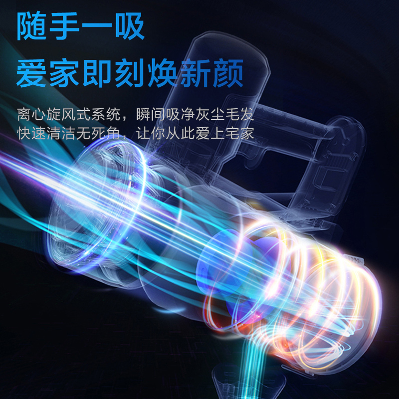海尔(Haier)无线吸尘器家用大吸力吸尘机吸拖地一体机强力除螨手持式 HZ-G7S[吸尘器+紫外线除螨仪]高清大图