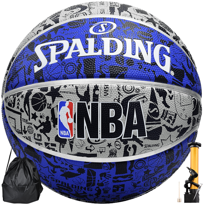 斯伯丁(SPALDING)篮球 NBA涂鸦系列橡胶篮球街头室外篮球 83-176