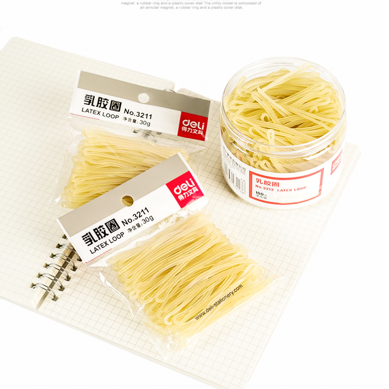 得力皮筋办公用品橡皮筋 一包