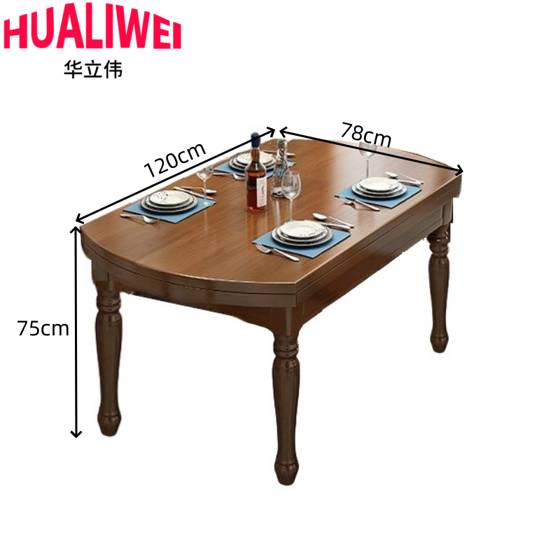 华立伟餐桌椅一桌六椅套高清大图