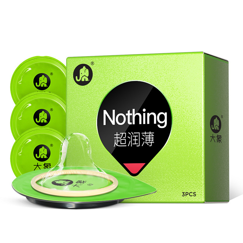 大象避孕套男用超薄003安全套超薄润滑Nothing3只 计生用品