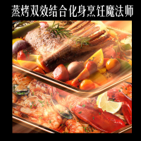 [自营]欢呼好太太集成灶蒸烤一体家用蒸箱烤箱 大吸力抽油烟机燃气灶灶具套餐805#BE变频[左烤右蒸款] D天然气