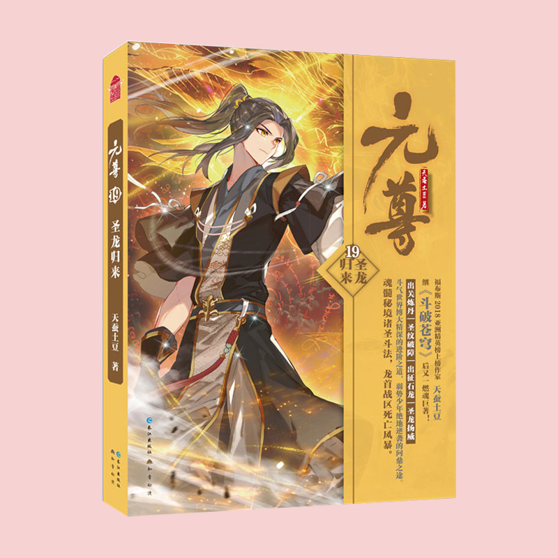 [正版]首印赠票据收纳袋 贴纸 元尊小说 19 第十九册 天蚕土豆 知音