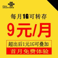 联通0月租流量卡手机卡大王卡永久全国通用4G无限流量电话手表卡全国通用
