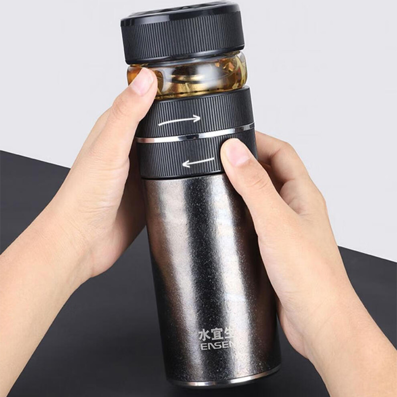水宜生保温杯400ml套装茶水分离杯T819(随机发货)高清大图