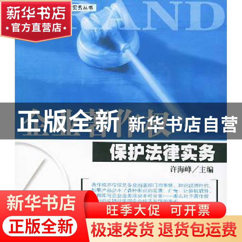 正版 企业著作权保护法律实务 许海峰主编 机械工业出版社 978711