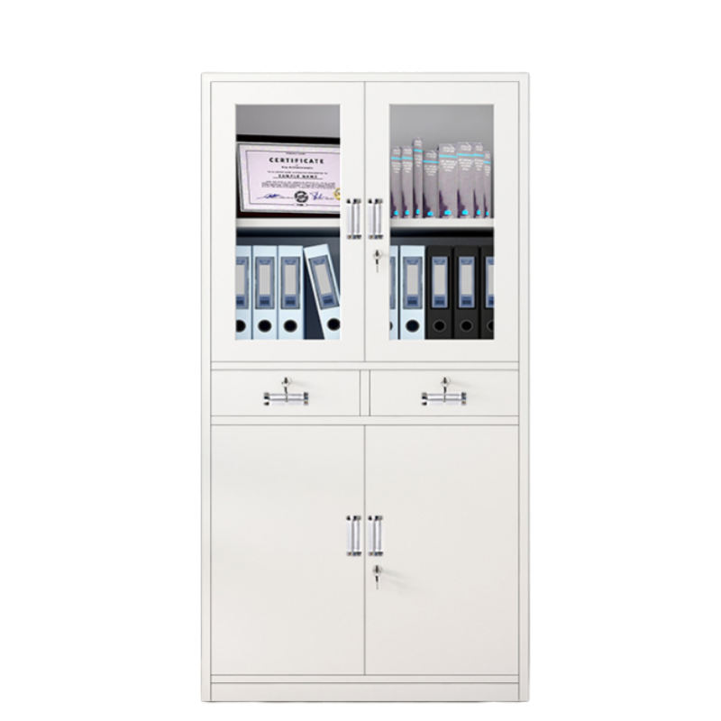 铜林牌 办公柜 铁制文件柜中二斗850*390*1800高清大图