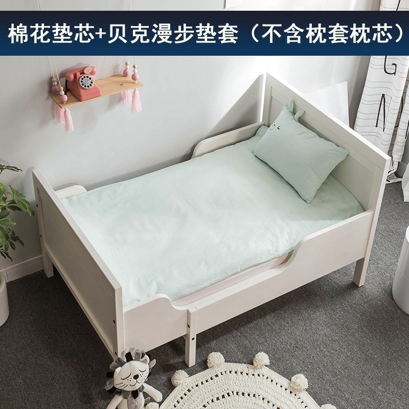 美帮汇儿童床垫幼儿园褥子春夏全棉垫套午睡垫子宝宝小床垫被可水洗 棉花垫+垫套（贝克漫步） 70*150