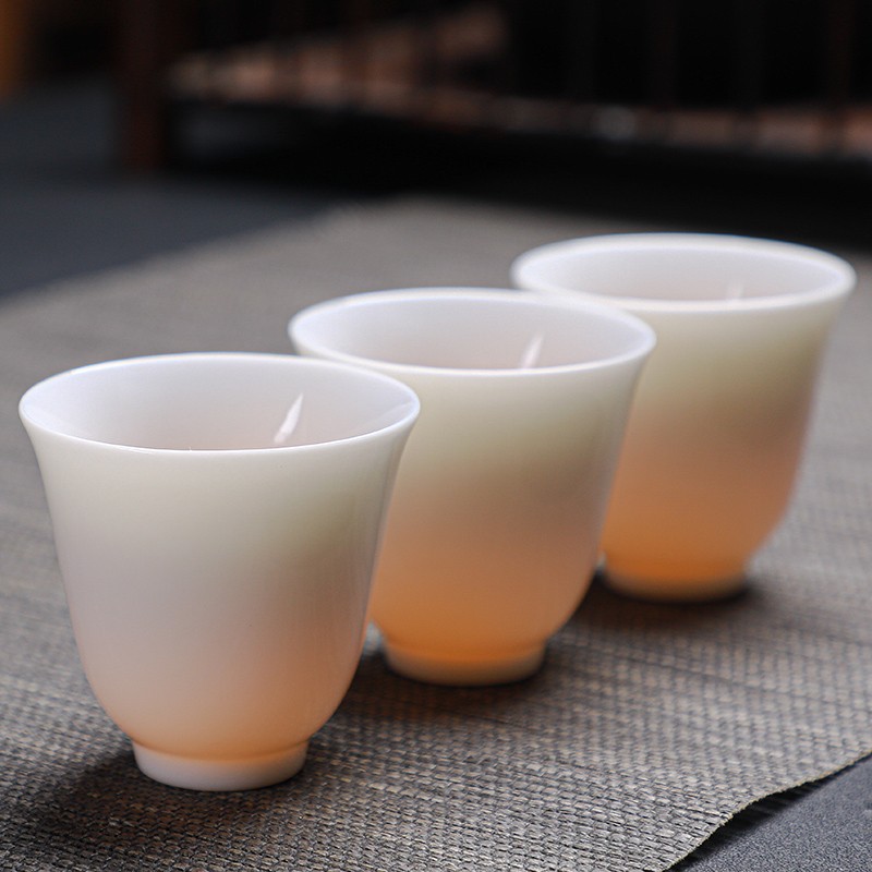 拓牌 TP032 茶具套装 10头亮光羊脂玉瓷茶壶+顺心杯 大师手作