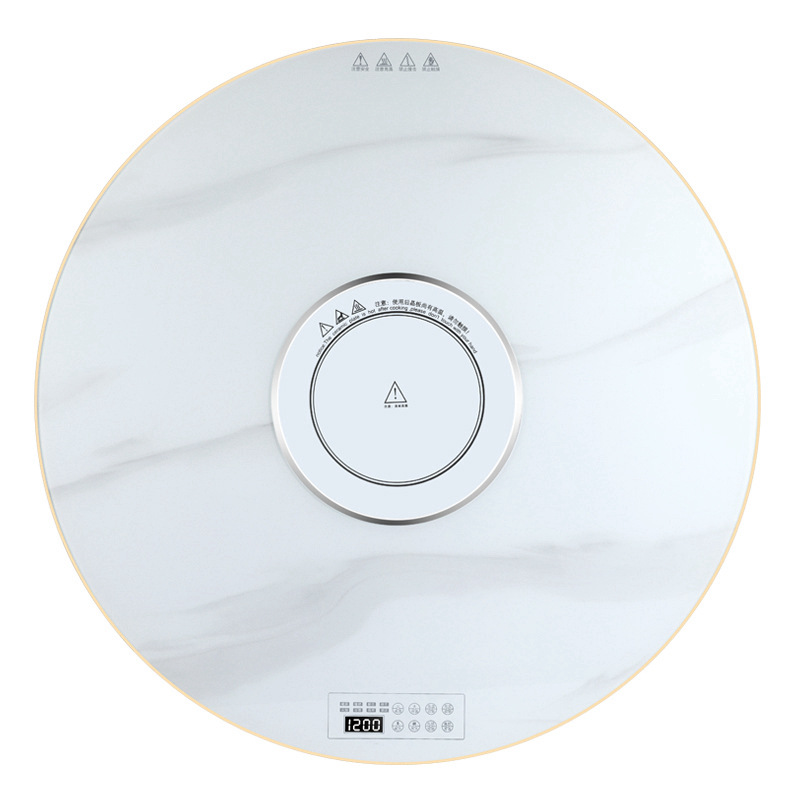 [白色可煮火锅100cm圆形电动旋转]迪尔嘉暖菜板智能饭菜加热保温板电动旋转餐桌垫多功能恒温转盘高清大图