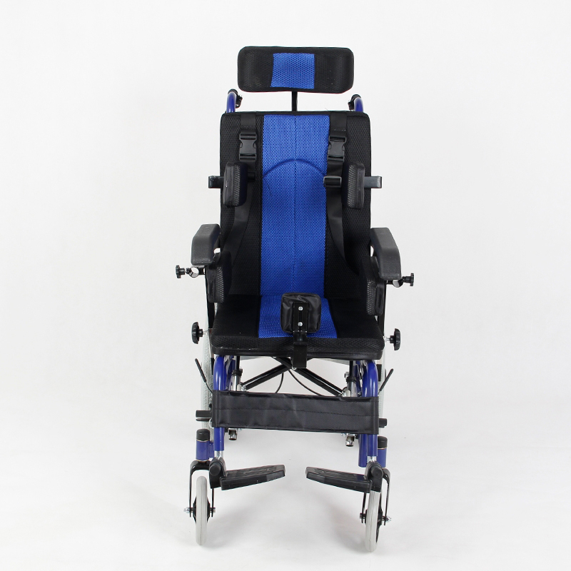 妙坤 儿童轮椅 蓝黑色高清大图