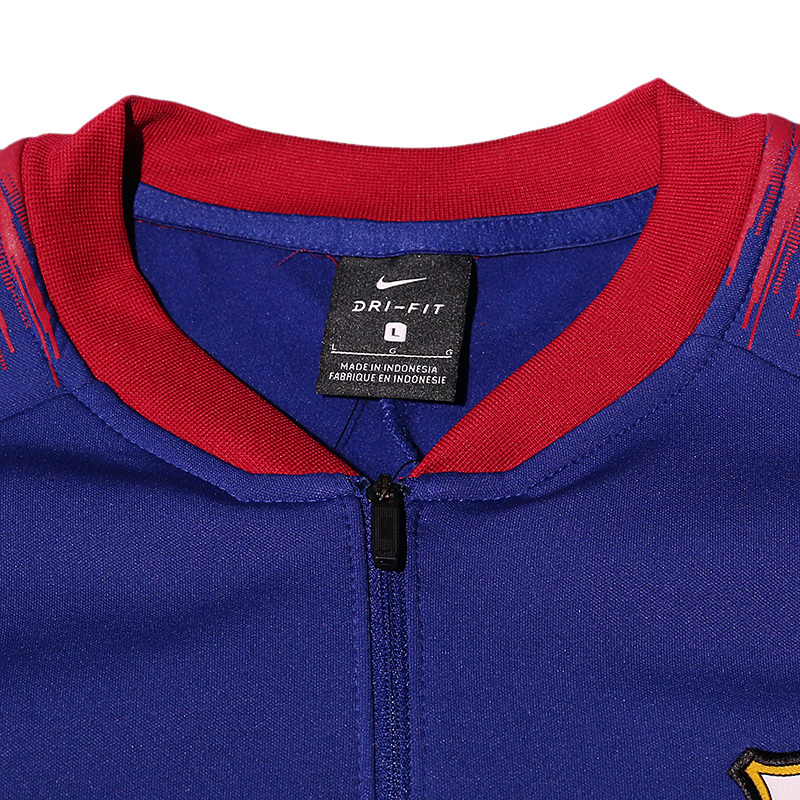 耐克(NIKE)2018巴萨/巴塞罗那新款休闲透气舒适足球训练户外夹克外套894361—456