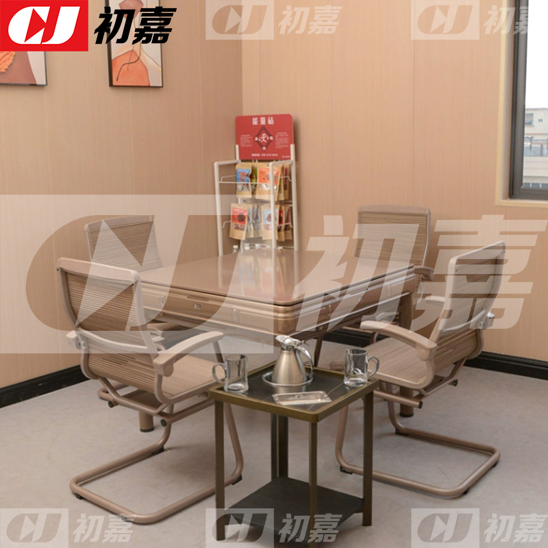 初嘉(CJ)弓形椅办公椅电脑椅护腰工学椅会议椅 圆织带香槟色