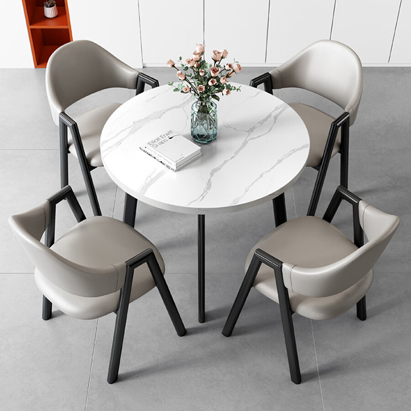 [标采]办公家具 四人位洽谈桌 一桌四椅高清大图