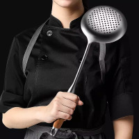 张小泉不锈钢大漏勺防烫隔热家用不锈钢锅铲厨房炒菜防滑耐用8138