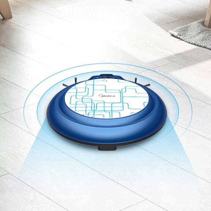 美的(Midea)R1TCN 扫地机器人 智能家用吸尘器 吸扫一体 低噪工作扫地机器人 全自动规划路线 蓝色高清大图