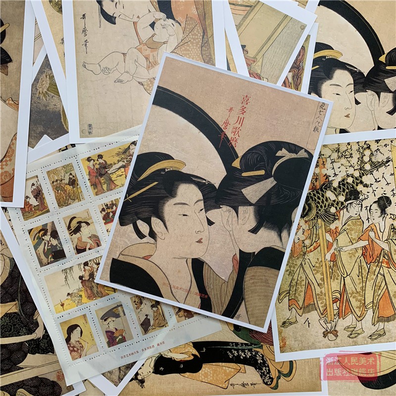 [正版]旗舰出类艺术画片集 喜多川歌麿 32帧浮世绘作品集礼盒装文艺唯美世界名画装饰画版画创意送礼鉴赏收藏日本小清新明高清大图