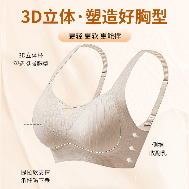 浪莎提拉内衣女士小胸显大聚拢防下垂收副乳2025新款品牌女文胸收高清大图