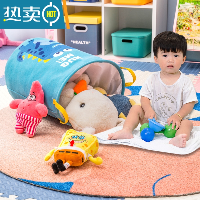 XIANCAI可爱儿童毛绒玩具收纳箱筐桶大容量脏衣篮器宝宝整理盒布艺袋子高清大图