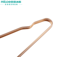 四季沐歌(MICOE)铝合金晾衣架 金属晒衣架防滑衣撑防风衣服架子挂衣架 香槟金(2个装)